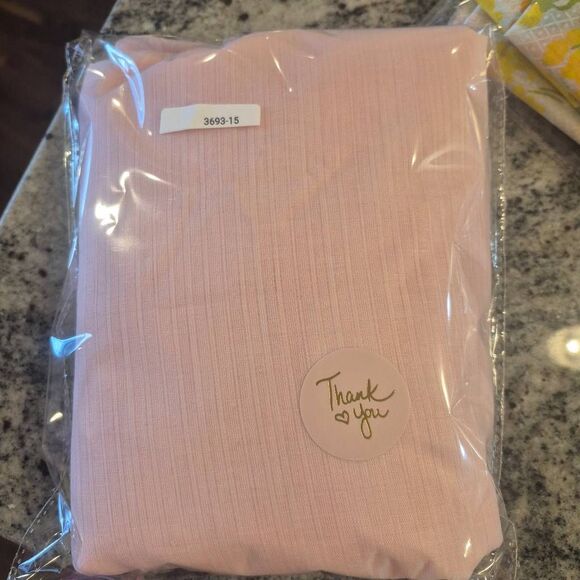 Fabric, Pale Pink Sheer Striped Cotton 45" wide x 2 yds - Picture 5 of 6